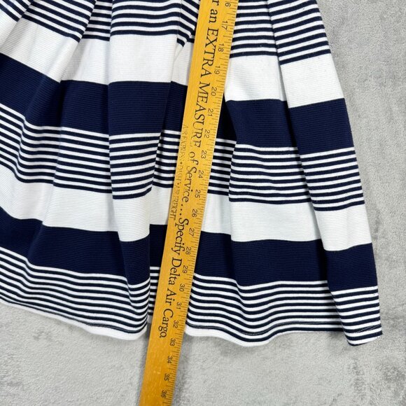 Altar’d State Nautical Fit & Flare Pleated Mini Dress Navy Striped Cocktail S - Picture 9 of 11